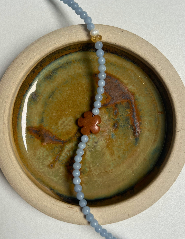 Grove 18 - Angelite Fleur Anklet