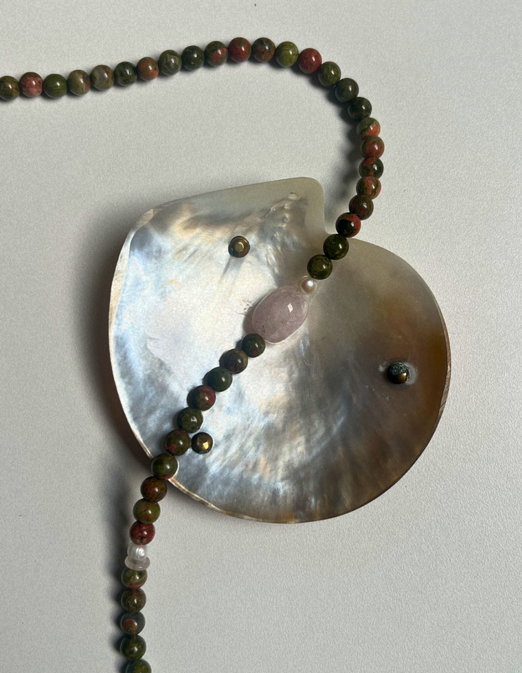 Drift 7 - Unakite & Beryl Necklace