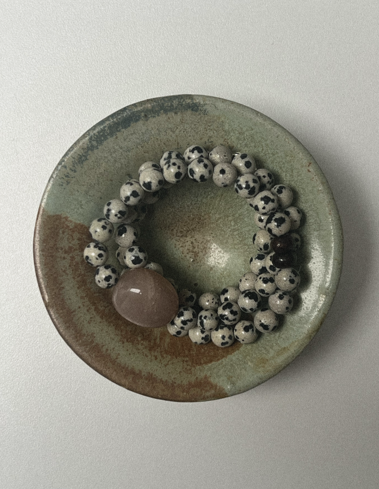 Vasira - Dalmatian Jasper & Moonstone Necklace