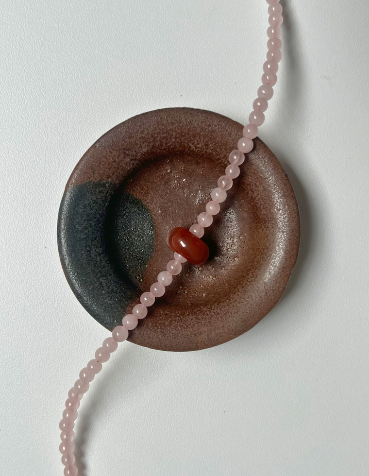 Roam 3 - Rose Quartz Movement Necklace
