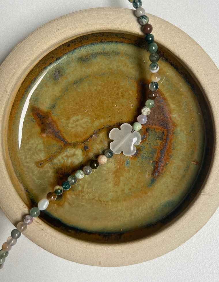 Grove 19 - Indian Agate Fleur Anklet