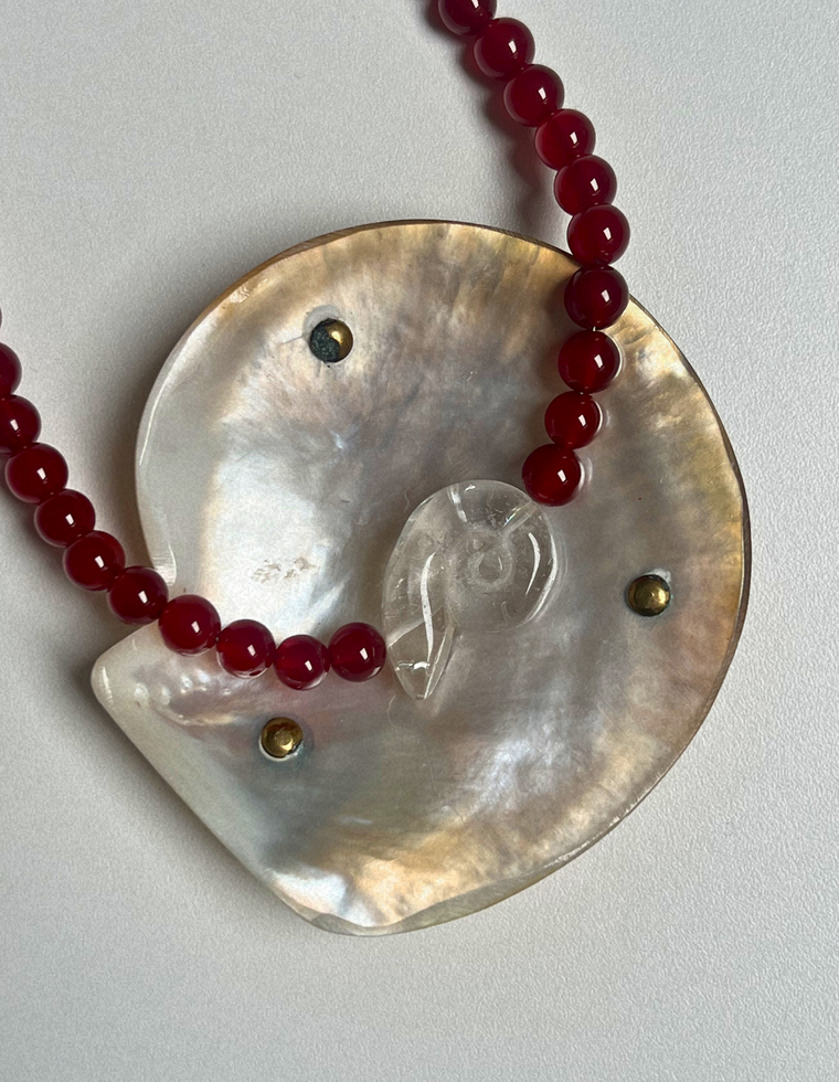 Halo 18 - Carnelian Whorl Necklace