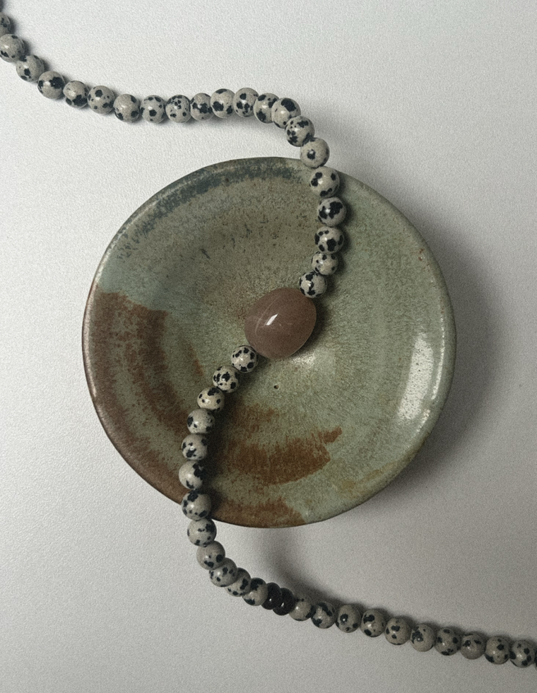 Vasira - Dalmatian Jasper & Moonstone Necklace