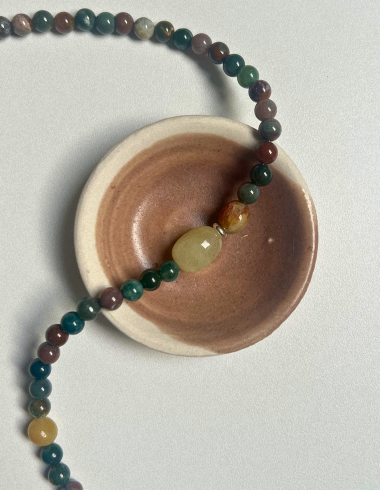 Drift 5 - Indian Agate & Beryl Necklace