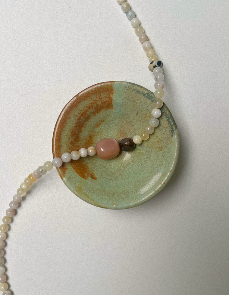 Light Forms 11 - Moonstone & Bronzite Necklace