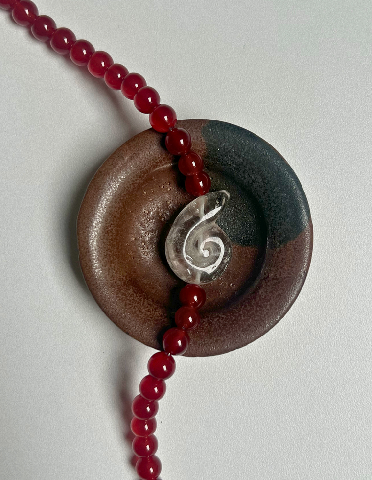 Halo 18 - Carnelian Whorl Necklace
