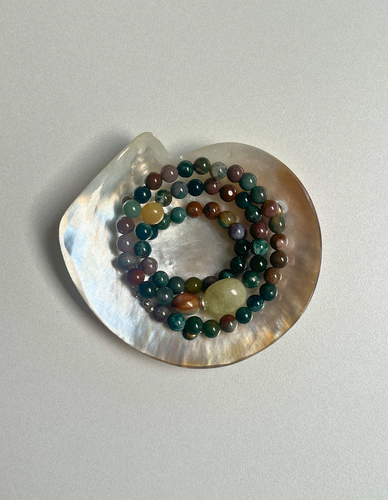 Drift 5 - Indian Agate & Beryl Necklace