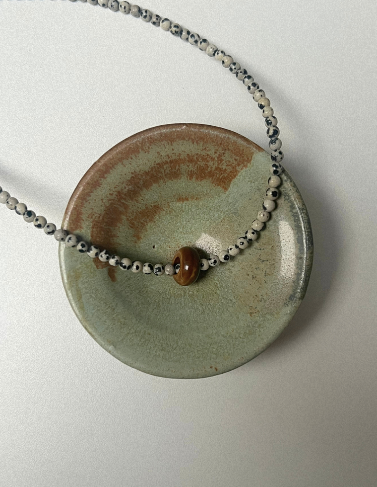 Rhythm 8 -  Dalmatian Jasper & Tiger Eye Necklace