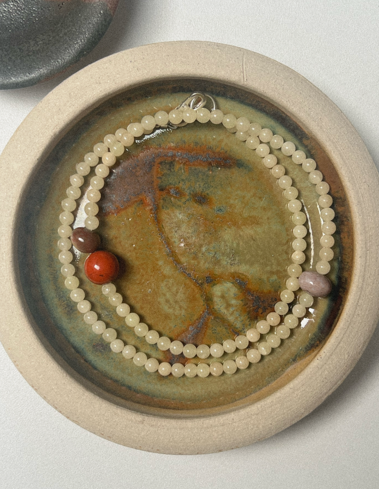 Kelitha - Yellow Jade & Ocean Jasper Necklace