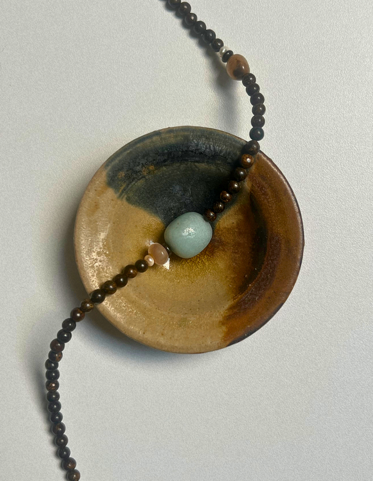Commonplace 4 – Bronzite & Flower Amazonite Necklace
