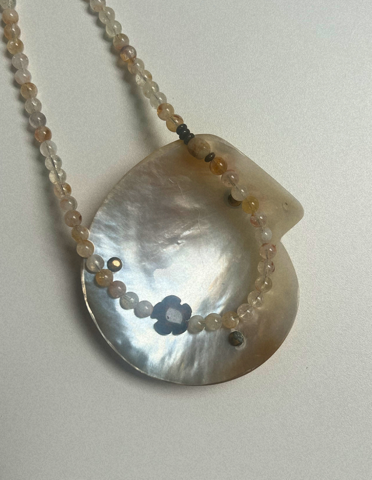 Trove 14 - Quartz & Mahogany Obsidian Necklace