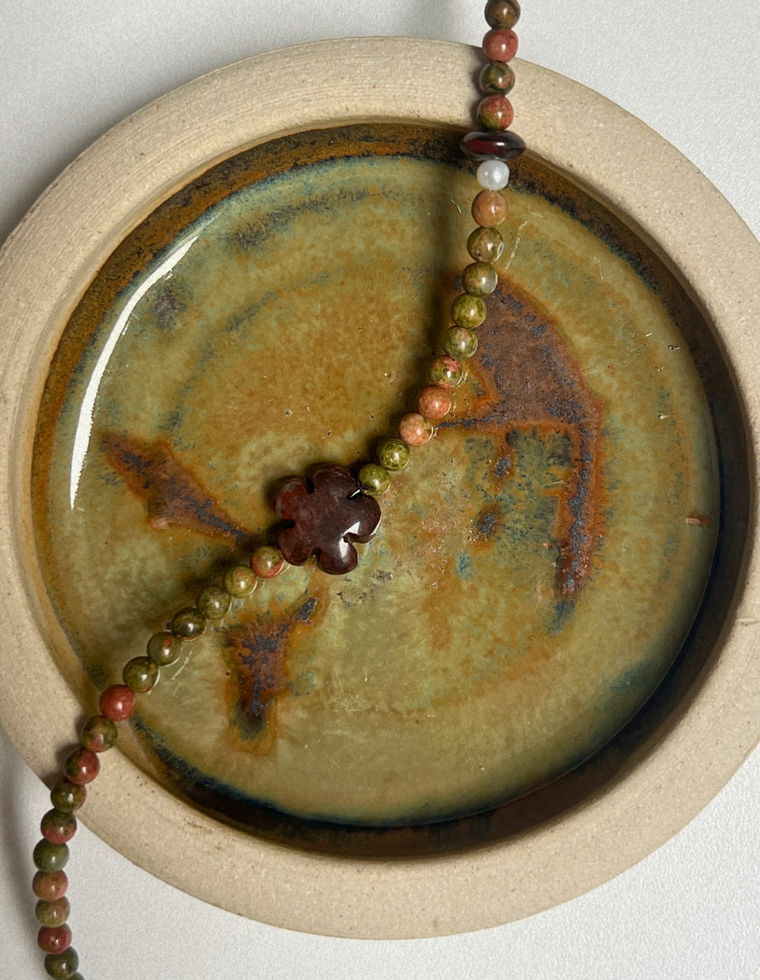Grove 17 - Unakite Fleur Anklet