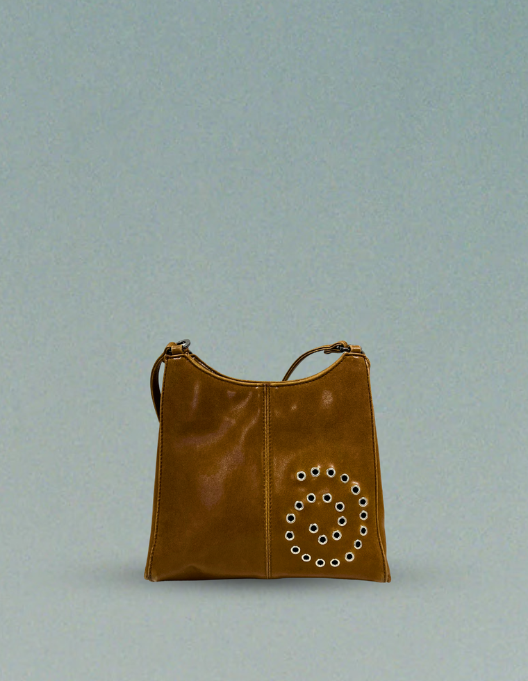 Spiral Stud Vintage Vegan Leather Bag / Piece 12