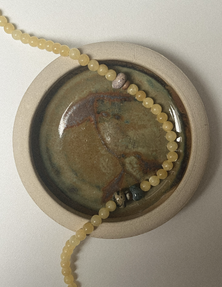 Kalyth - Yellow Jade & Ocean Jasper Necklace
