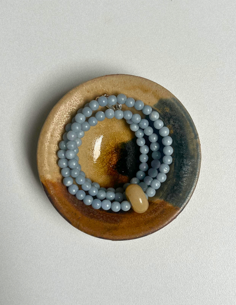 Levante 13 – Angelite & Yellow Topaz Movement Necklace
