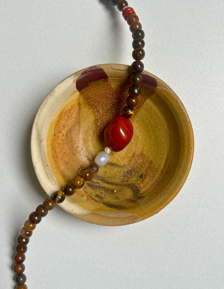 Counterpoint  14 – Tiger's Eye & Red Jasper Necklace