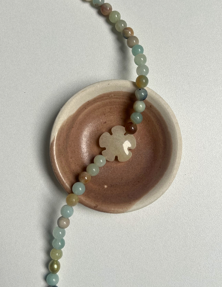Fresco - 10 - Flower Amazonite & Agate Necklace