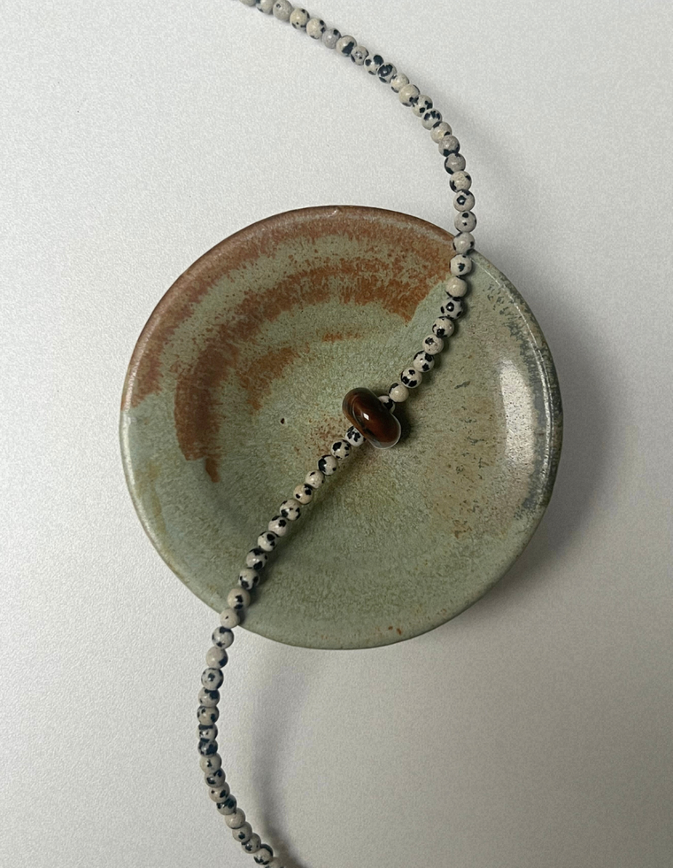 Rhythm 8 -  Dalmatian Jasper & Tiger Eye Necklace