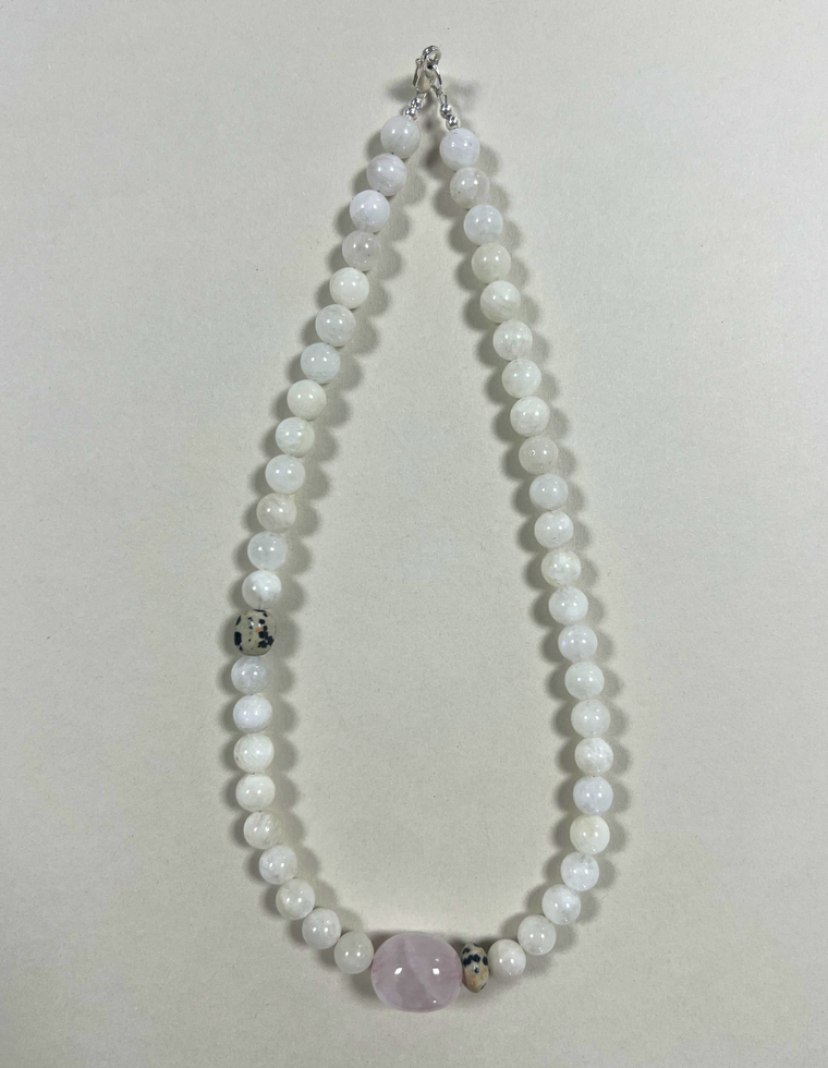 Counter 12 - Moonstone & Rose Quartz Necklace