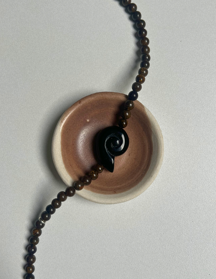 Tempera 4 - Bronzite Whorl Necklace