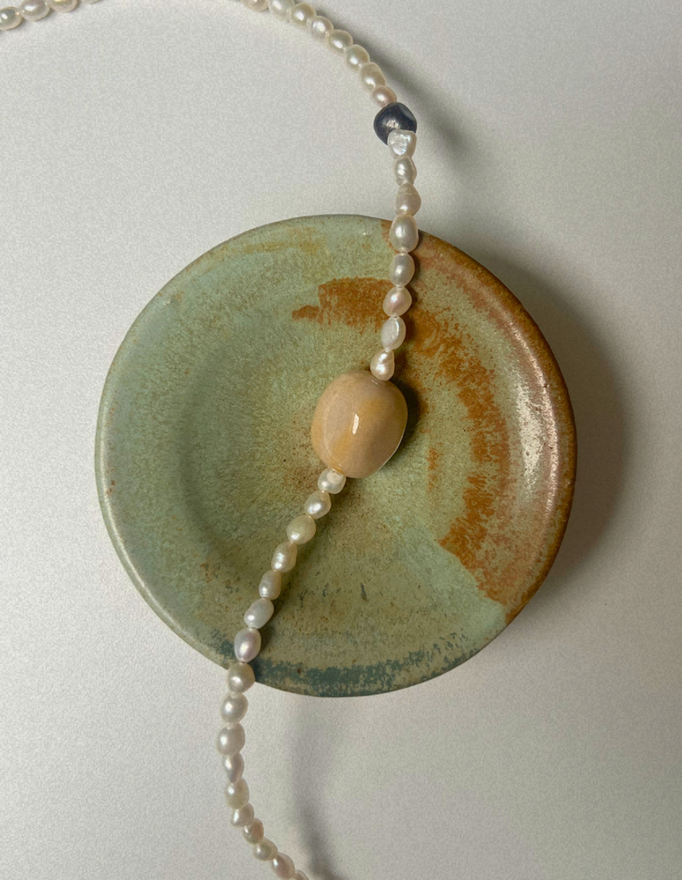 Groundwork 8 - Pearl & Mookaite Necklace