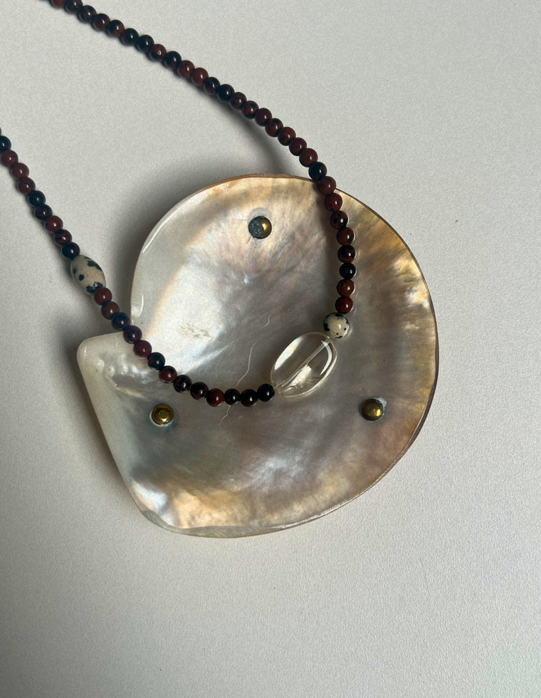 Counter 17 - Mahogany Obsidian & Citrine Necklace