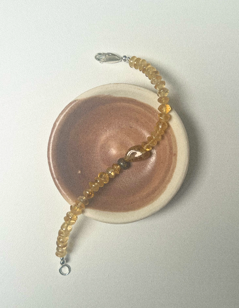 Eryndis - Citrine & Green Garnet Bracelet