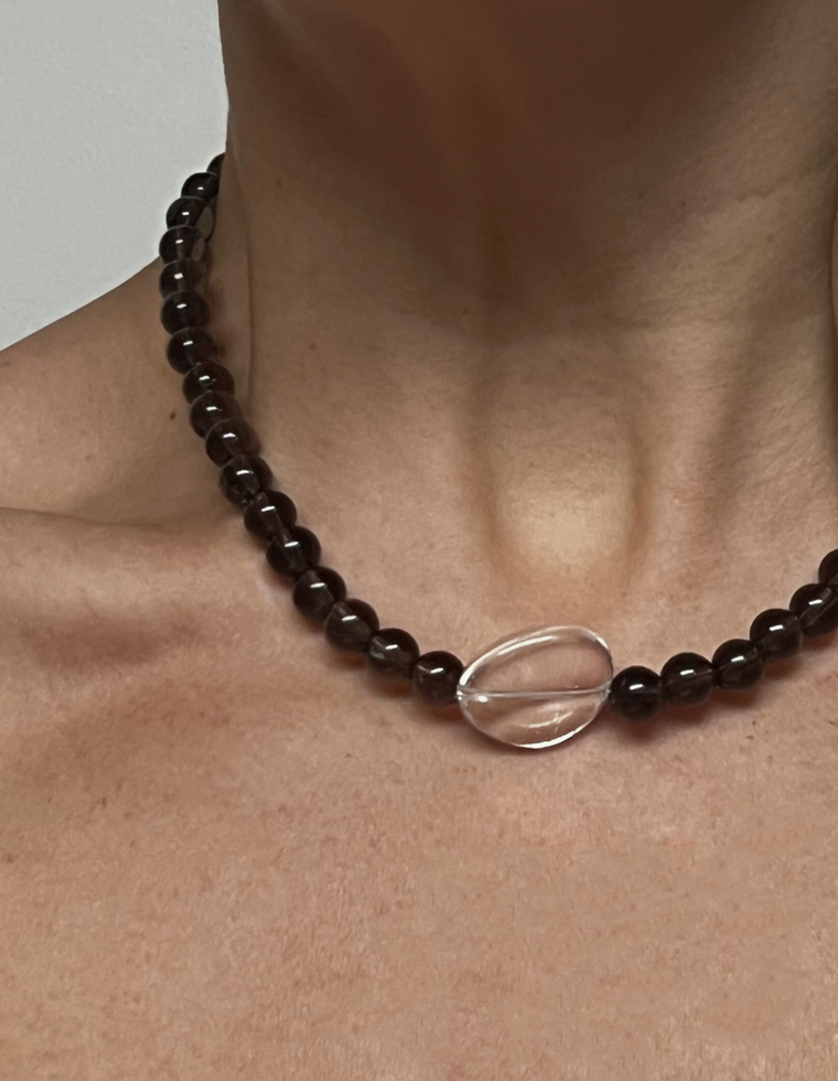 Settle Eleven - Smoky & Clear Quartz Necklace