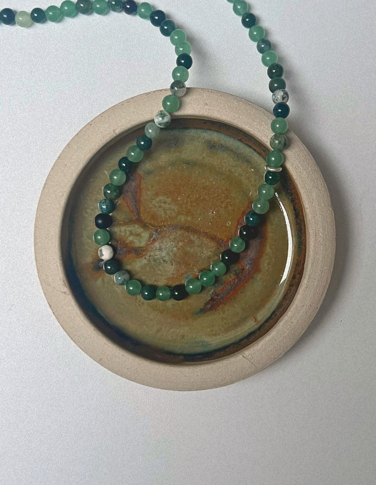 Gathered 3 - Aventurine Mix Longer Length Necklace