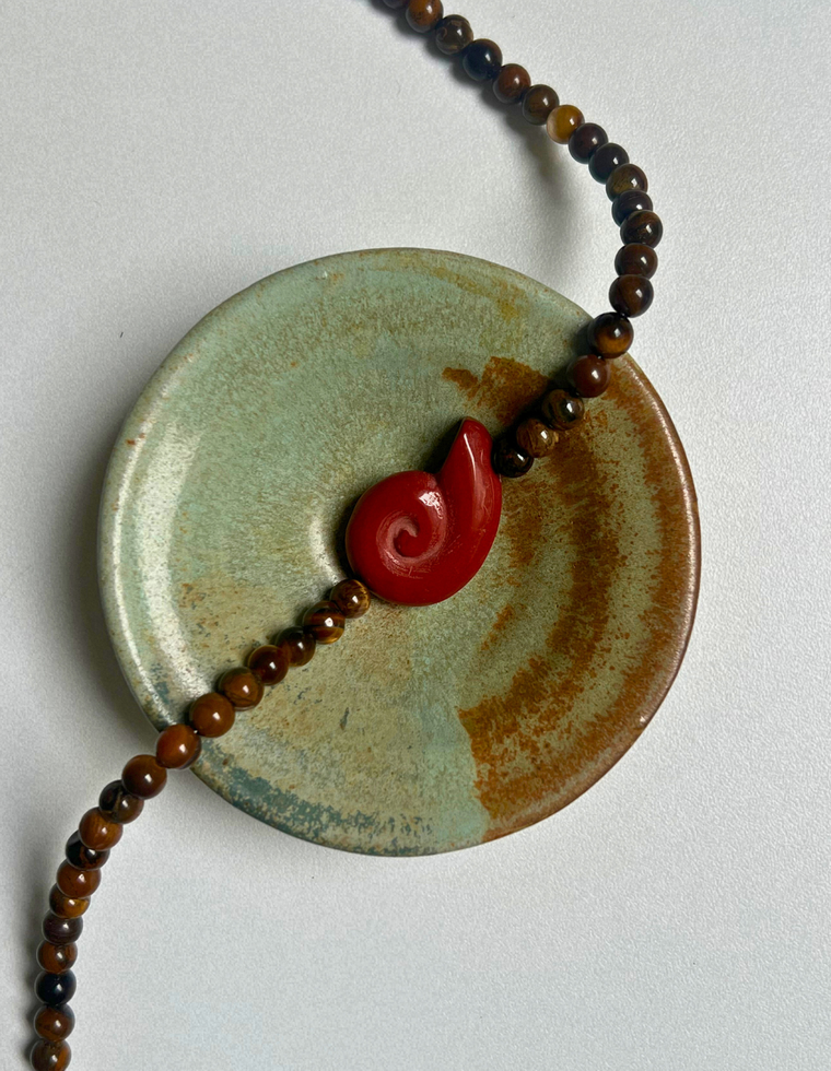 Counterpoint  13 – Tiger's Eye Whorl Necklace