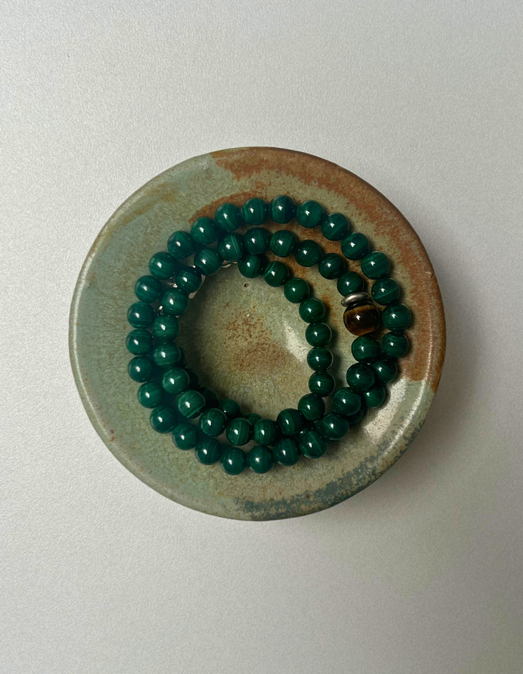 Earth Hold 1 - Malachite & Tiger Eye Necklace