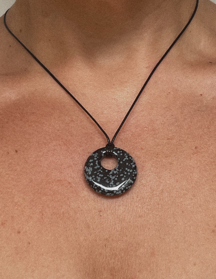 Velden - Snowflake Obsidian Circa Pendant