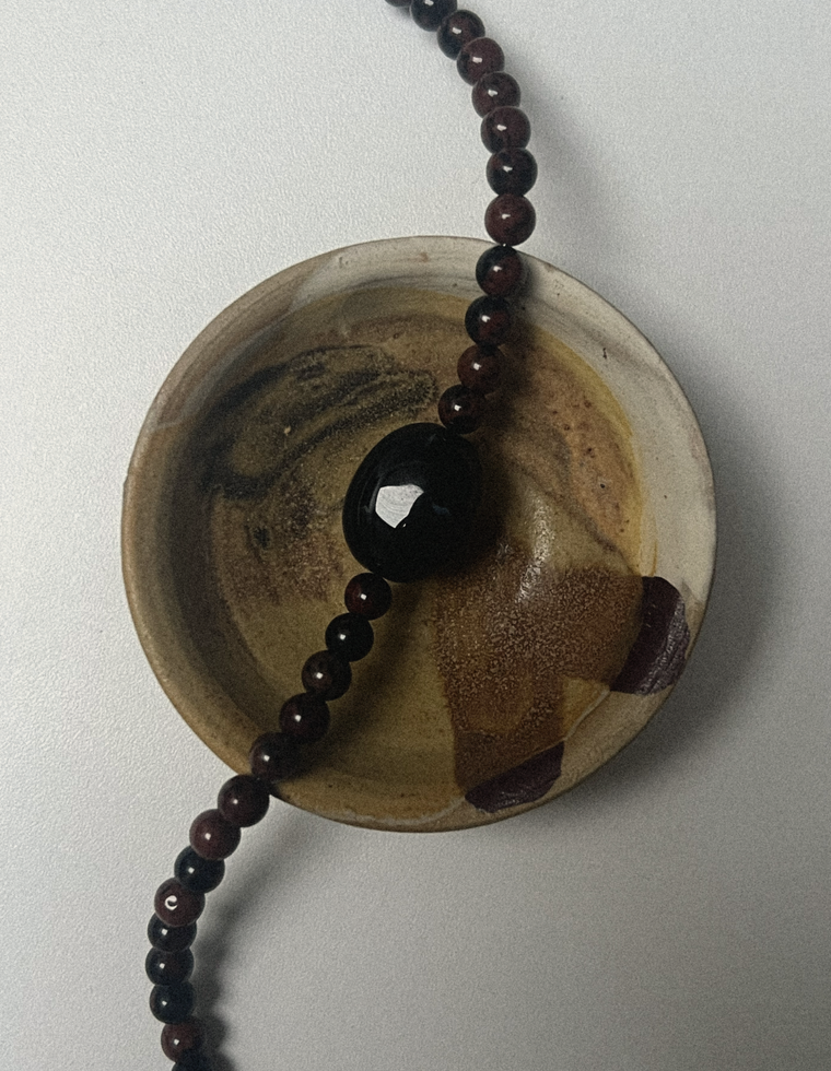 Settle Thirteen - Mahogany Obsidian & Onyx Necklace