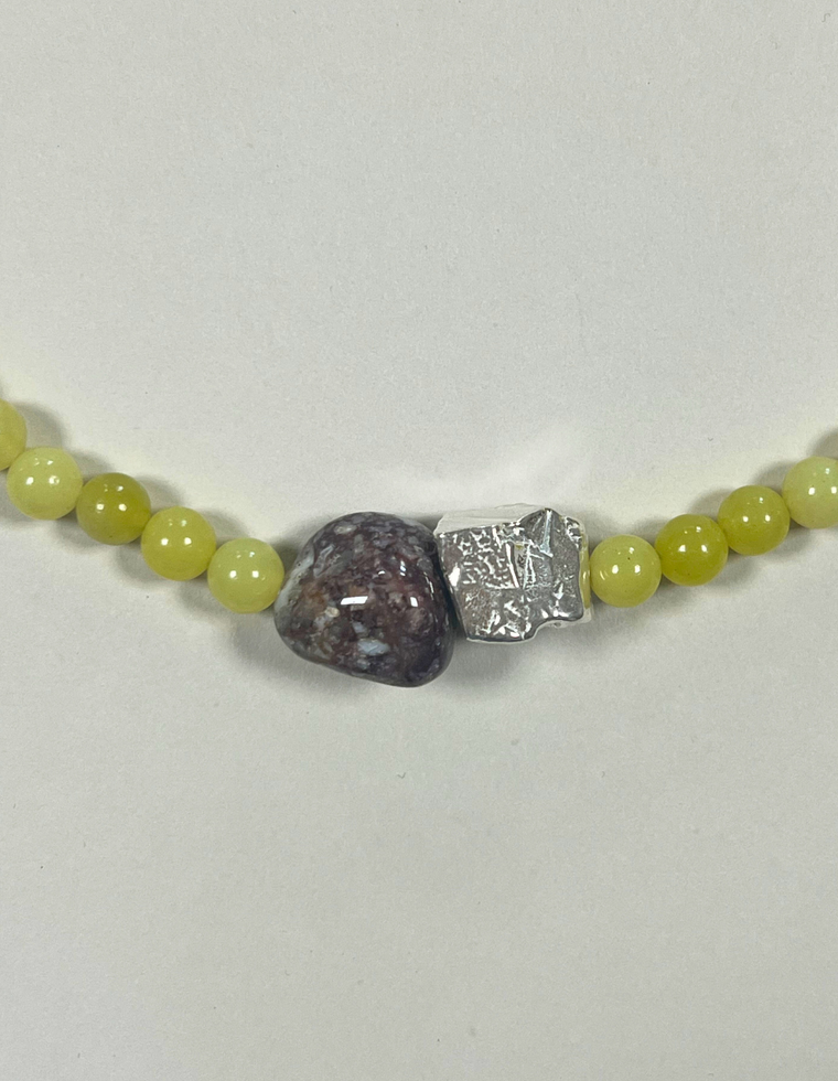 Eden II -  Custom Olive Jade Necklace
