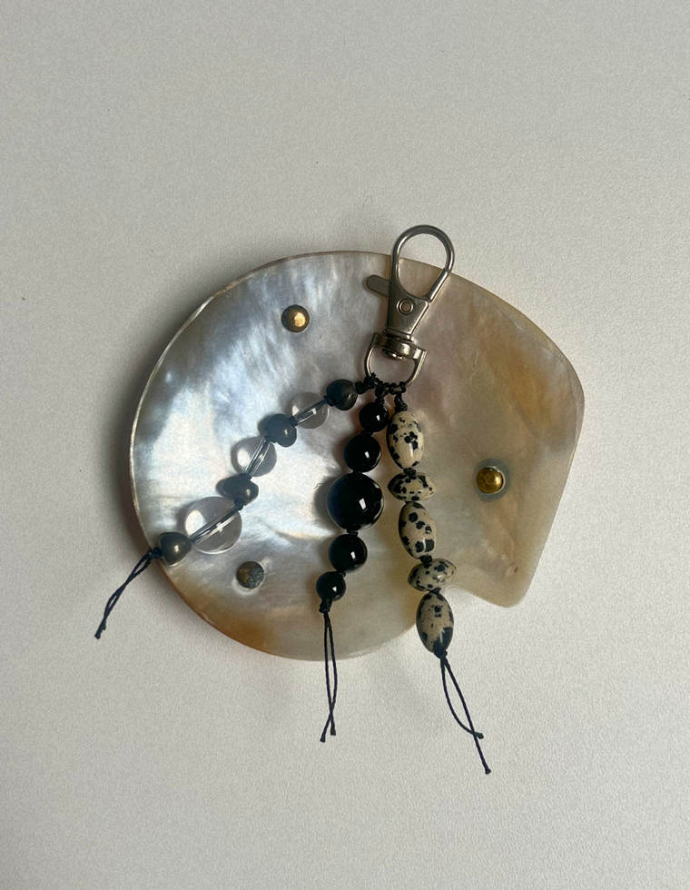 Stoned Charm - Dalmatian Jasper & Onyx