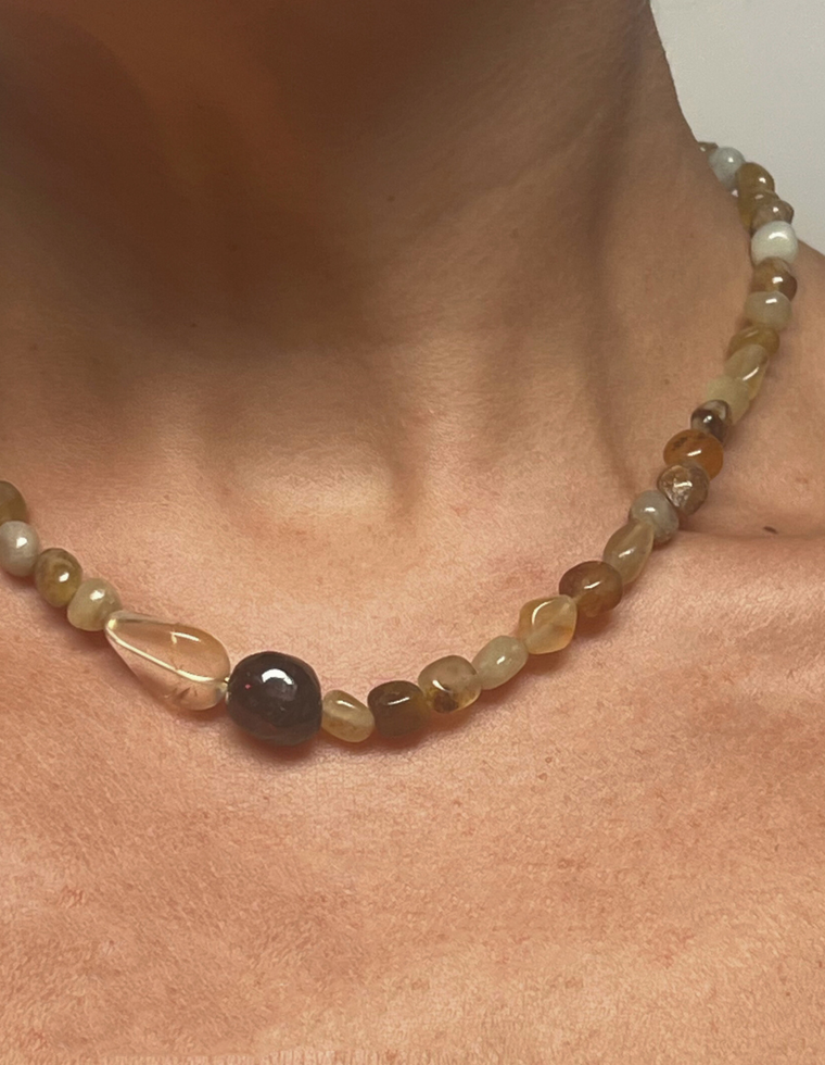 Phoryn - Jade & Citrine Necklace
