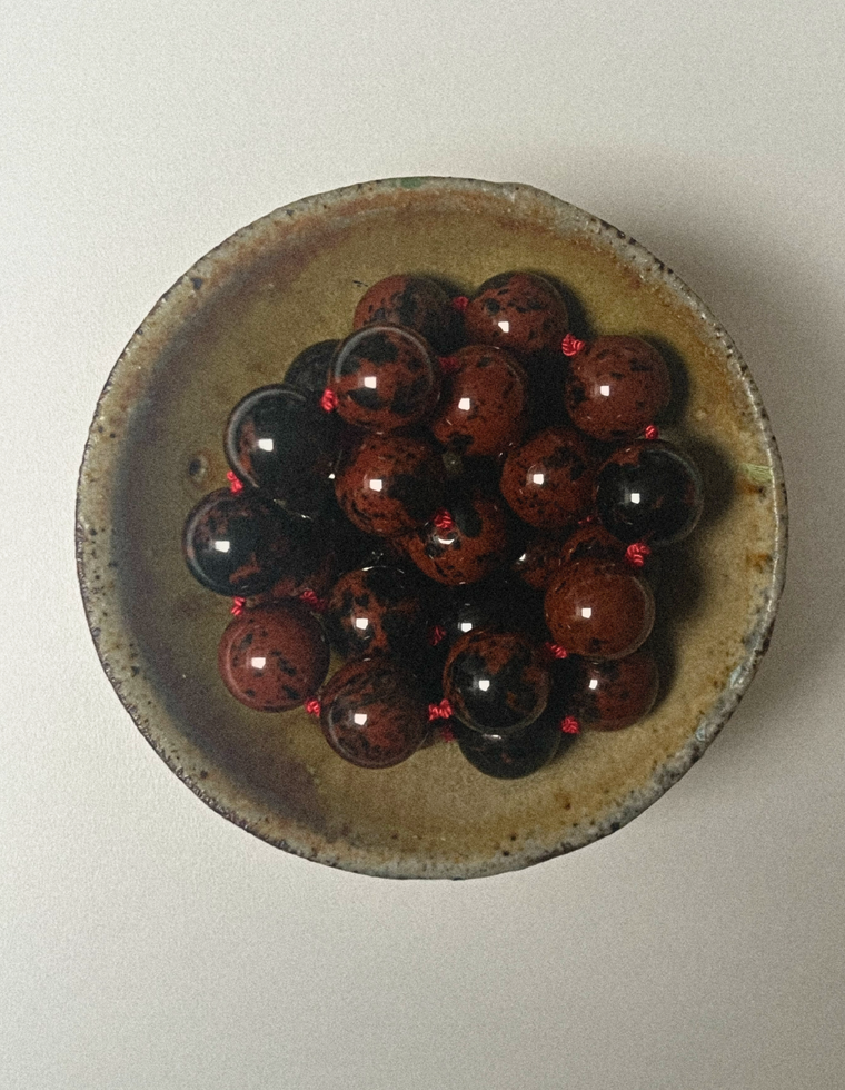 Elmyra - Mahogany Obsidian Heirloom Necklace