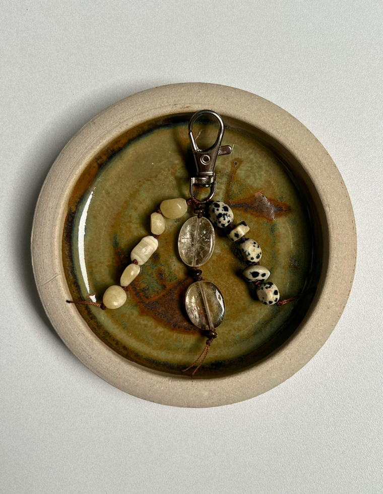 Stoned Charm - Citrine & Bronzite