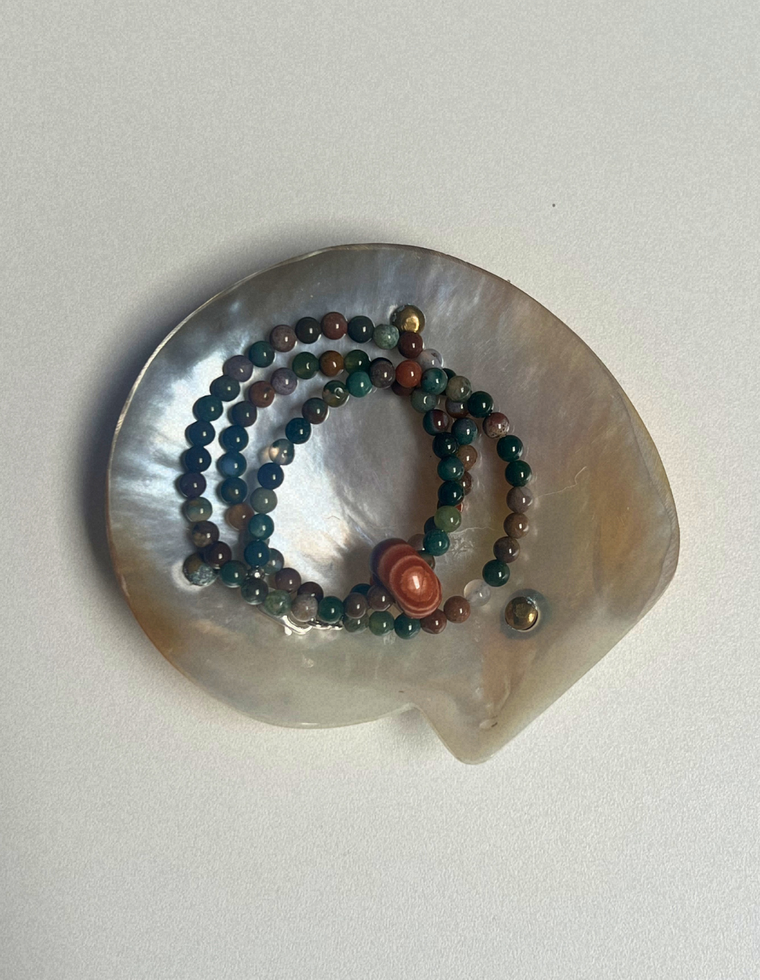 Drift 1 - Indian Agate & Red Jasper Necklace