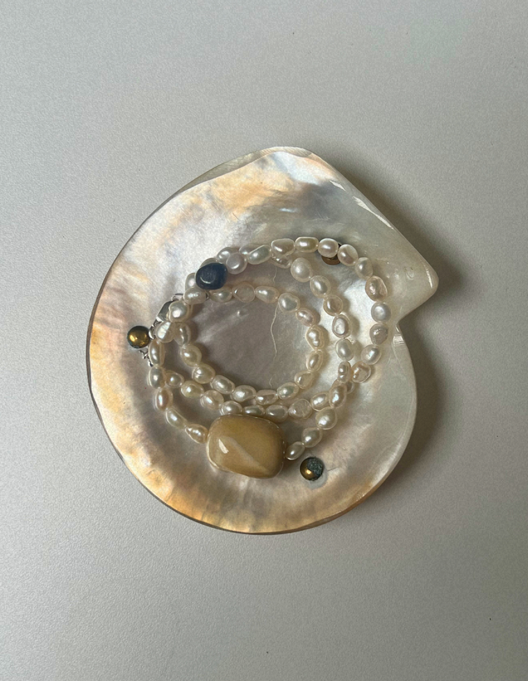 Groundwork 8 - Pearl & Mookaite Necklace