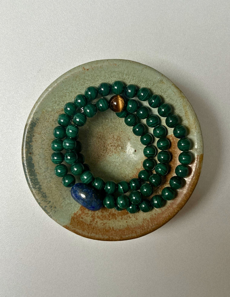 Mineral 7 - Malachite & Lapis Lazuli Necklace