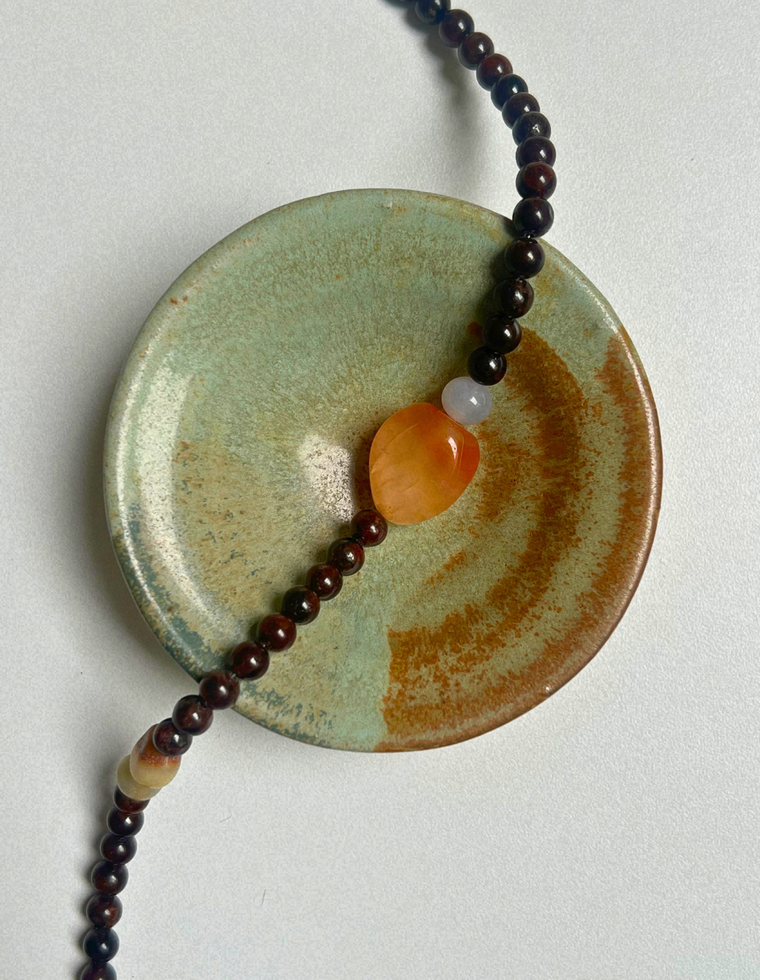 Counterpoint  8 – Garnet & Carnelian Necklace