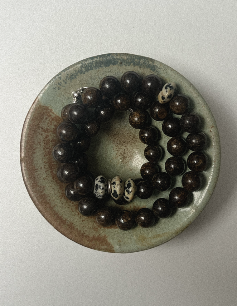 Corvynne - Bronzite & Dalmatian Jasper Necklace