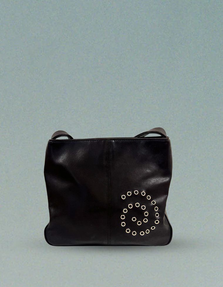 Spiral Stud Vintage Vegan Leather Bag / Piece 14