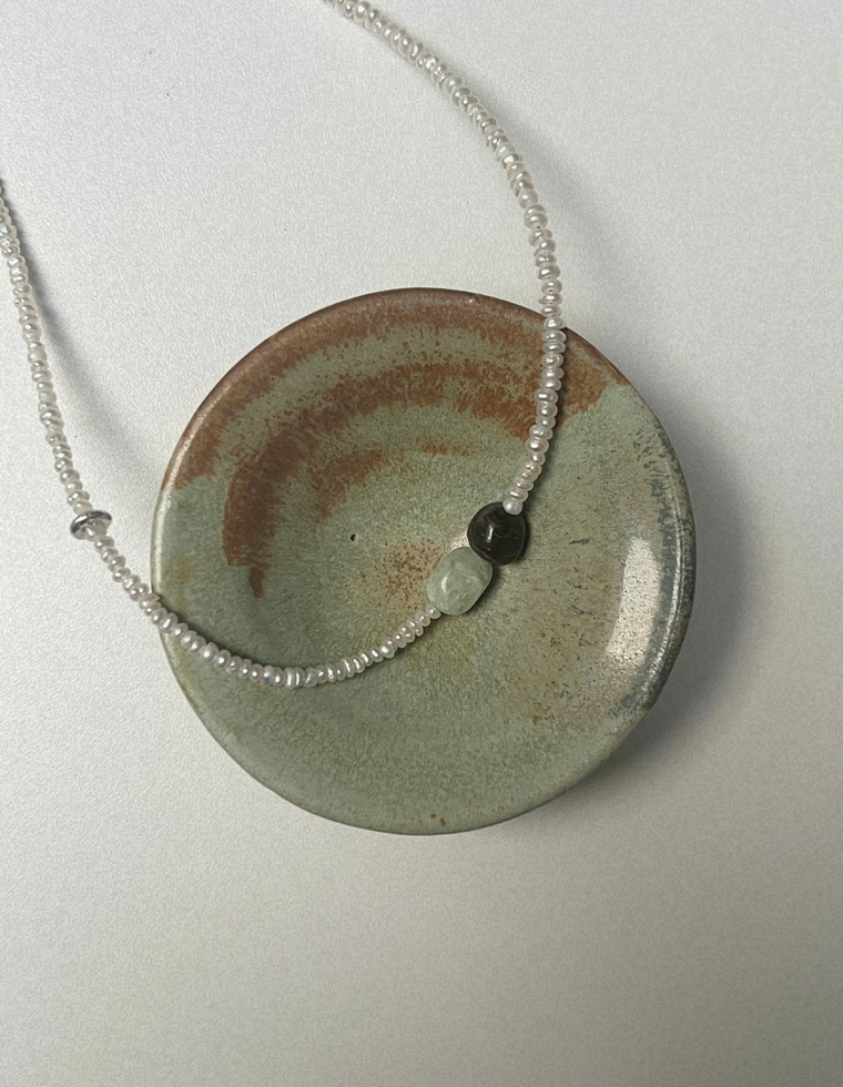 Kept 4 - Pearl & Bowenite Necklace