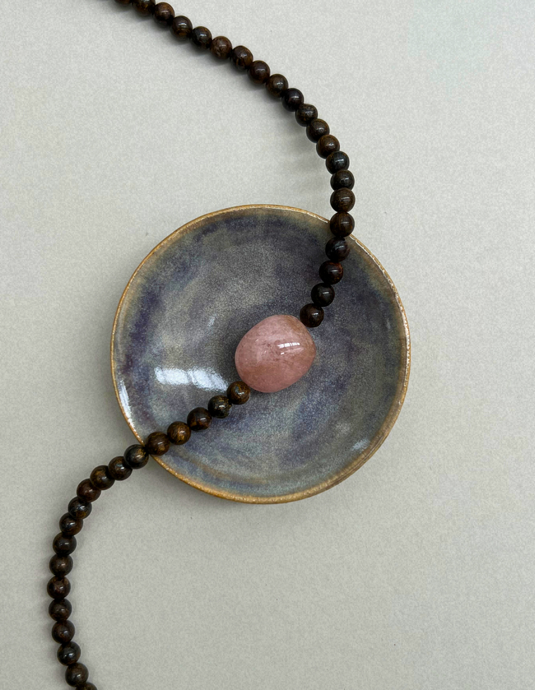 Cairn 1 – Bronzite & Pink Beryl Necklace