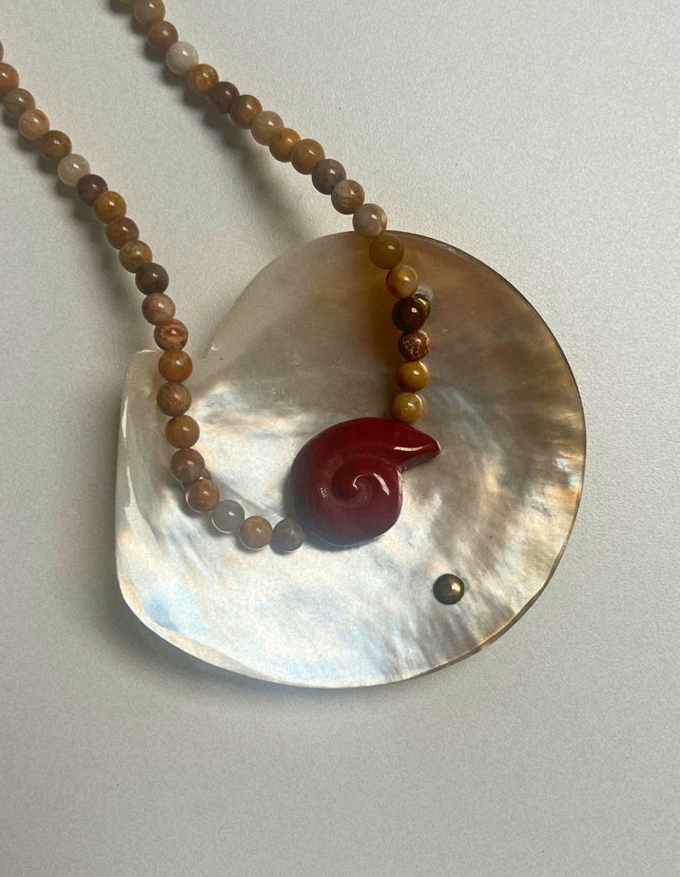 Trove 15 - Fossilised Coral Whorl Necklace