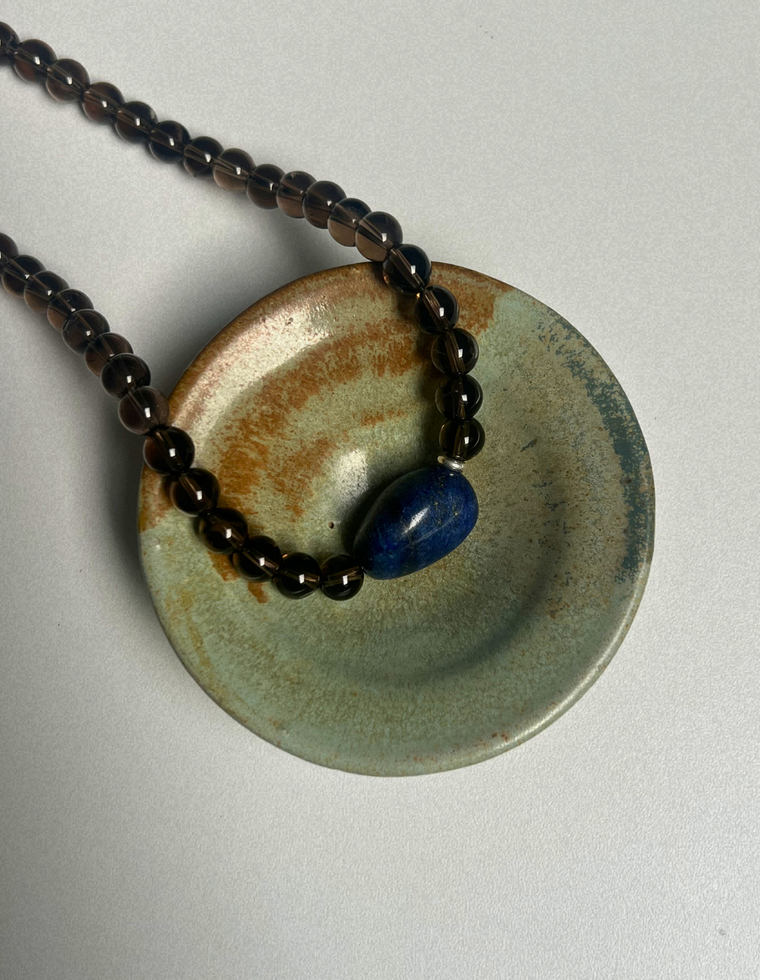 Counter 3 - Smoky Quartz & Lapis Lazuli Necklace