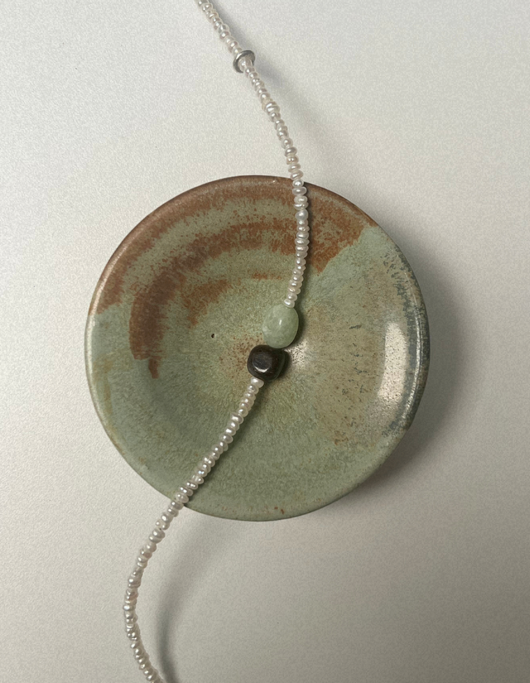 Kept 4 - Pearl & Bowenite Necklace