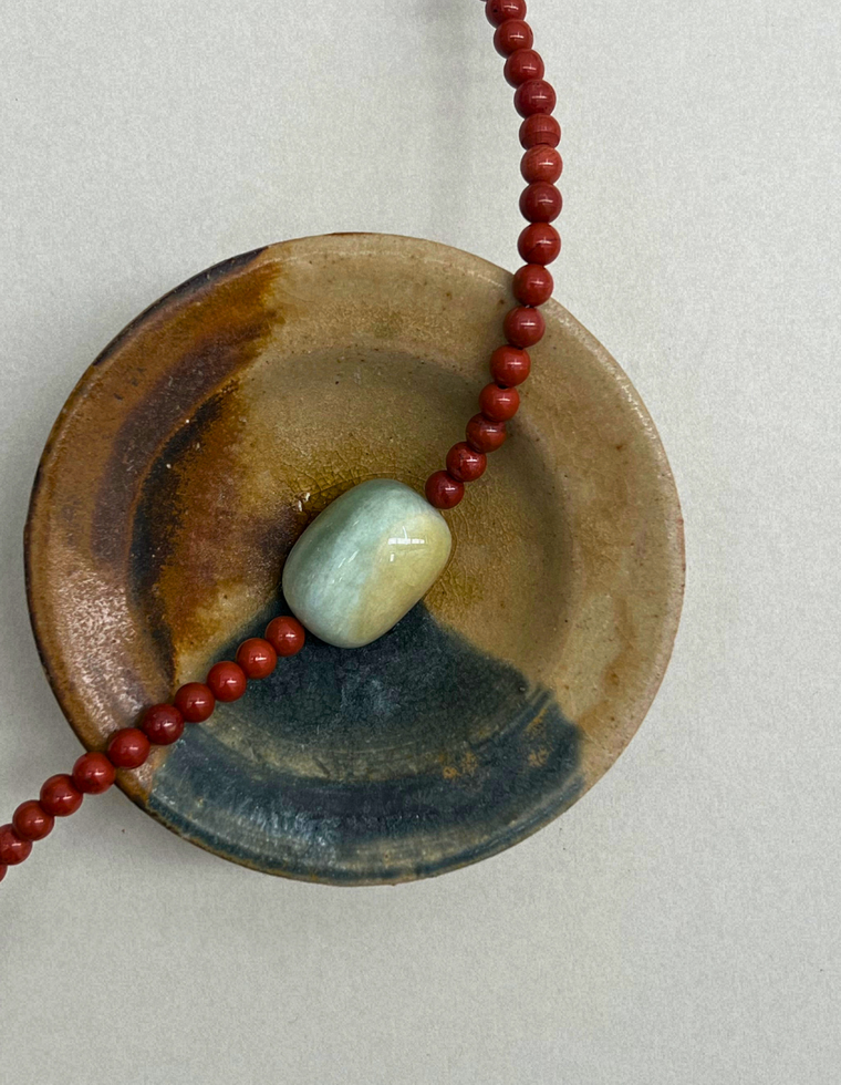 Field Study 4 – Red Jasper & Blue Beryl Necklace